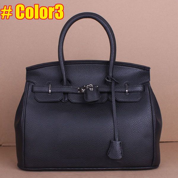 Bolsa Preta Couro Elegante